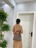 袋鼠卡拉品牌輕奢女包女士包包手提包大容量中年媽媽包情人節禮物送媽媽 酒紅色（禮盒裝+手包） 曬單實(shí)拍圖
