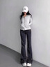 相伊戀人微喇叭運動褲女秋冬季25年新款高腰顯瘦加厚馬蹄褲休閑小個子衛(wèi)褲 白灰色【春秋-常規(guī)款】 S 碼【建議80-95斤】 曬單實拍圖