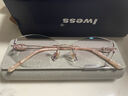 iwess無(wú)框眼鏡女 近視純鈦配眼鏡防藍光防輻射 眼睛框架無(wú)度數平光鉆石切邊優(yōu)雅 1.67漸進(jìn)紫色眼鏡 曬單實(shí)拍圖