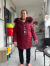 圣羽博雅活里活面中長款中老年媽媽裝羽絨服女脫卸派克加厚狐貍毛 酒紅色 3XL 推薦130-140斤 曬單實拍圖