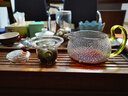 陶瓷故事 玻璃花茶壺過濾泡茶壺加厚錘紋壺耐熱耐高溫家用花茶壺紅茶功夫茶具玻璃壺年會禮品 星蘿壺大號550ML 曬單實拍圖