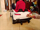 WORK BABY奔馳邁巴赫兒童電動(dòng)車(chē)汽車(chē)四輪遙控玩具車(chē)可坐大人男女孩寶寶童車(chē) 烤漆金四驅+全功能 +皮座 電力驅動(dòng) 曬單實(shí)拍圖