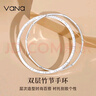 Vana雙竹手鐲女四葉草鐲子女七夕情人節(jié)禮物送女朋友老婆 雙竹節(jié)手鐲【京倉(cāng)發(fā)貨次日達(dá)】 曬單實(shí)拍圖