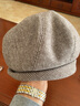 吉米葉子新款貝雷帽秋冬貝雷帽子女韓復古英倫日系時(shí)尚百搭畫(huà)家帽女 咖啡 曬單實(shí)拍圖
