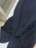 譚飛【零感褲】白色直筒休閑褲2025早秋新款小個(gè)子顯瘦高腰薄款褲子女 深藏藍(lán)色-短款 S 曬單實(shí)拍圖
