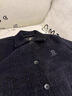 皮爾卡丹（pierre cardin）爸爸春秋季外套2024新款中老年人男士毛呢夾克爺爺裝上衣服50歲60 藍(lán)黑色【翻.領(lǐng)】 180125-145斤 曬單實(shí)拍圖