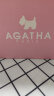 AGATHA/瑷嘉莎 爱心小狗银手链女士 生日礼物送女友老婆手环 红玛瑙+银色 实拍图