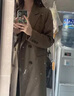 羅蒙（ROMON）高級(jí)感西裝風(fēng)衣外套2025年新款春秋女裝顯瘦中長款顯瘦英倫大衣 棕色 L -115斤內(nèi)拍 曬單實(shí)拍圖