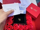 中國黃金（CHINA GOLD）滿天星耳環(huán)女5G車花耳扣足金爆閃耳飾小耳圈情人節(jié)生日禮物送女友 摯愛禮盒+A款滿天星耳扣 約1.7g 曬單實拍圖