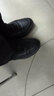 強人3515大碼男鞋頭層牛皮加大碼運動(dòng)皮鞋透氣百搭跑步鞋 黑色 45 曬單實(shí)拍圖