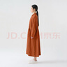 無(wú)印良品（MUJI）IDEE 女式 棉麻 提花 連衣裙 多巴胺長(cháng)裙裙子 女裝秋季 GAC71C3A 橙色 均碼(165/88A) 曬單實(shí)拍圖
