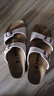 BIRKENSTOCK勃肯德國進口女款時尚休閑珠光軟木Sydney雙扣涼拖鞋 米色窄版1016171 36 曬單實拍圖