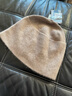 7PM針織帽女士羊絨后托堆堆毛線(xiàn)帽女秋冬保暖羊絨帽子女冬簡(jiǎn)約休 卡其色 均碼 曬單實(shí)拍圖