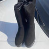 達芙妮【保暖加絨】冬季絨里中筒休閑靴百搭內增高厚底絨面女士雪地靴  黑色絨里 36 曬單實(shí)拍圖