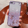 羅璐鷗 蘋果8手機殼女款7P硅膠殼iPhone7外殼SE保護套蘋果8plus高級水鉆漸變閃粉電鍍防摔 【漸變丁香紫】+全屏鋼化膜 蘋果7plus 曬單實拍圖