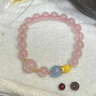 鉑帝亞馬達加斯加粉水晶手鏈女粉晶珠子粉色芙蓉石手串 8mm 曬單實拍圖