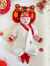 優(yōu)奇新生兒嬰兒衣服剛出生寶寶連體衣和尚服中式滿(mǎn)月服百天禮服春秋裝 米杏【春秋款】 66cm 曬單實(shí)拍圖
