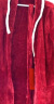 特丝格斯 秋冬加厚情侣睡衣睡袍法兰绒男女浴袍法兰绒冬季家居服 酒红色 均码 实拍图