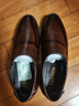 卡帝樂(lè )鱷魚(yú)（CARTELO）【真皮牛皮】新款真皮韓版潮流英倫尖頭高端軟底商務(wù)皮鞋男鞋透氣 9912棕色 39 曬單實(shí)拍圖