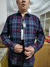 羅蒙長(cháng)袖保暖襯衫男加絨厚款羽絨襯衣中青年男士格子工裝襯衫 灰色 3XL 曬單實(shí)拍圖