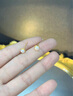 中國黃金（CHINA GOLD）小方糖黃金耳釘女足金珍珠耳飾女生生日禮物高檔實用送女友生日 足金方形珍珠耳釘 曬單實拍圖
