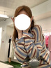 莜仙格慵懶風(fēng)條紋v領(lǐng)長(zhǎng)袖針織衫女春夏設(shè)計(jì)感小眾寬松打底衫t恤減齡上衣 藍(lán)條紋 M 建議 90-100斤 曬單實(shí)拍圖