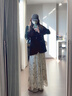 GARNUO黑色小西裝外套女2025早春秋季新款兩件套小個子寬松休閑西服套裝 黑色【西服】 S【101-110斤】 曬單實拍圖