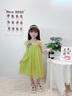 mlgt kids童裝女童連衣裙夏季新款兒童公主裙寶寶甜美吊帶裙網(wǎng)紗裙子 綠色 90 cm 曬單實拍圖