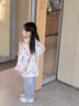 班喜迪女童外套春秋款2025新款洋氣女寶寶三合一可拆卸秋裝童裝兒童衣服 米色 100 曬單實(shí)拍圖