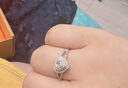 喜鉆鉑金鉆戒女群鑲鉆石戒指求婚結(jié)婚鉆戒心形婚戒送女友生日禮物 【GIA證書】鉑金共75分E色VS2 曬單實(shí)拍圖