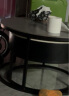 木头鱼岩板茶几客厅轻奢家用现代简约小户型圆形折叠茶几边桌电视柜组合 （阿玛尼灰+雪山白）黑架子 80+60cm大户型 实拍图