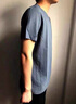 AIGNESA2025新款夏季亞麻t恤男短袖圓領(lǐng)棉麻上衣中老年男裝夏裝半袖短衫 2801灰藍(lán) 170/L/50/110 曬單實(shí)拍圖