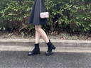 洛夢(mèng)希菲（ROMOHIPH）品牌黑色靴子女2025年春秋季新款馬丁靴韓系小踝靴瘦瘦靴 黑色單里 35 曬單實(shí)拍圖