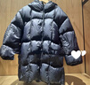 M.Latin/馬拉丁童裝中長(cháng)款羽絨服24冬新款女大童羽絨外套 黑色 130cm 曬單實(shí)拍圖