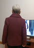 珂露辰老年人秋裝女毛呢外套奶奶厚款70歲80中老年女裝媽媽冬季老人衣服 紅色 L 【建議80-100斤】 曬單實(shí)拍圖