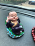 FIVO搖頭汽車創(chuàng)意擺件小和尚彌勒佛可愛卡通公仔平安車車載車上裝飾 平安（不帶佛珠） 曬單實(shí)拍圖