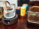菲享（fashion）茶壺套裝噴淋式蒸汽玻璃茶壺養(yǎng)生壺全自動茶壺電陶爐 木紋電陶爐+蒸煮雙內(nèi)膽+6個把杯 曬單實(shí)拍圖
