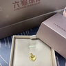 六福珠寶足金心閃黃金吊墜愛心形掛墜不含項(xiàng)鏈 計(jì)價(jià) F95TBGP0005 約1.38克 曬單實(shí)拍圖
