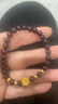 中國黃金（CHINA GOLD）足金蓮花石榴石手串女款黃金轉運珠手鏈情人節生日禮物送女友 蓮花石榴石手串 曬單實(shí)拍圖