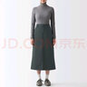 無(wú)印良品 MUJI 女式 絲光斜紋 裙子半身長(cháng)裙秋冬季簡(jiǎn)約風(fēng)純棉全棉BEK37C2A 炭灰色 M(160/66A) 曬單實(shí)拍圖