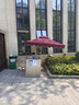 嘉勒美崗?fù)銘敉馕飿I(yè)保安傘廣告太陽傘庭院擺攤傘室外傘遮陽傘 2.1米方形傘 配40kg大理石底座 曬單實拍圖