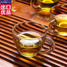 喜碧玻璃杯茶杯小杯子套裝帶把耐熱功夫小茶杯玻璃茶具家用套裝 6只裝 曬單實拍圖