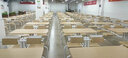 溢彩家具 食堂餐桌椅 學(xué)校工廠員工學(xué)生4人食堂專用長(zhǎng)方形連體餐桌椅組合 進(jìn)階版-帶靠背 曬單實(shí)拍圖