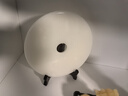 天然阿富汗玉石平安扣擺件玉扣懷古玉器玉璧家居玄關(guān)裝飾擺件禮品 白玉20CM+三腳架 曬單實(shí)拍圖