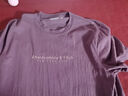 ABERCROMBIE & FITCH男裝25秋新款美式復古棉質寬松字母LOGO圓領短袖T恤KI175-5430 紫紅色 L (180/108A) 曬單實拍圖