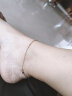 周六福（ZLF）母亲节礼物   18K金脚链多彩玫瑰金女款可爱喵猫爪脚链 20+3cm尾链 实拍图