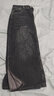 絲柏舍高腰半身裙2025夏新款女時(shí)尚通勤中長(cháng)款水洗開(kāi)叉牛仔裙 黑灰色 L 曬單實(shí)拍圖