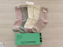 禾句（HEJU）襪子女秋冬新款純棉粉色系條紋卷邊花邊蝴蝶結中長(cháng)筒精梳棉襪 禮盒裝：5雙混裝 均碼 （35-40碼） 曬單實(shí)拍圖