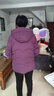 鴨鴨（YAYA）中老年羽絨服中長款2023年冬季新款連帽休閑百搭保暖媽媽裝外套XB 紫色 XL 曬單實拍圖