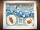 优益贝婴儿手足印新生的宝宝手脚印泥创意满月百天礼物一周岁抓周 A款：梦幻海洋（百天以内可做双手双脚） 实拍图